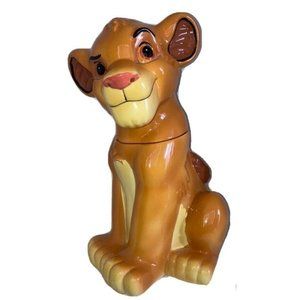 RARE VINTAGE 1994 LION KING DISNEY SIMBA  15" COOKIE JAR BY TREASURE CRAFT 